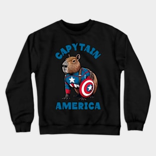 Capybara CAPYTAIN AMERICA Crewneck Sweatshirt